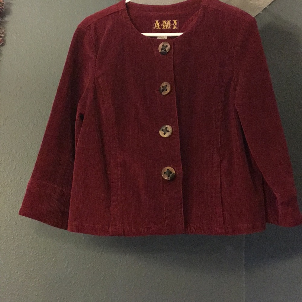 Brick red corduroy jacket